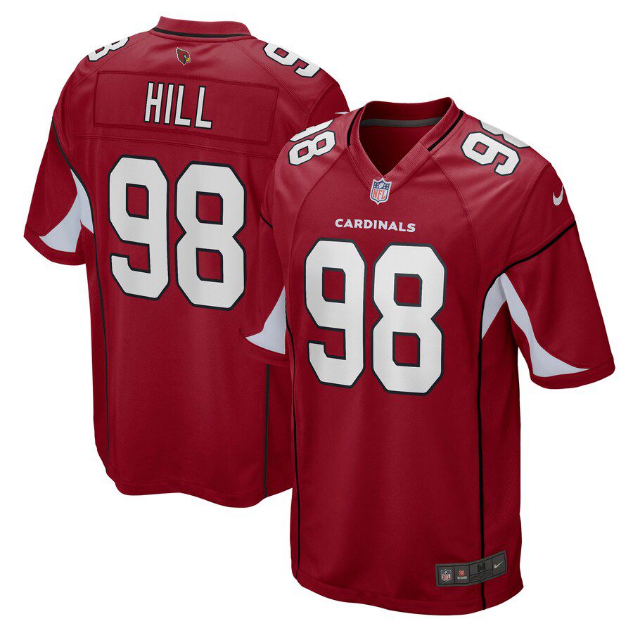 Men Arizona Cardinals 98 Trysten Hill Nike Cardinal Game Player NFL Jersey
